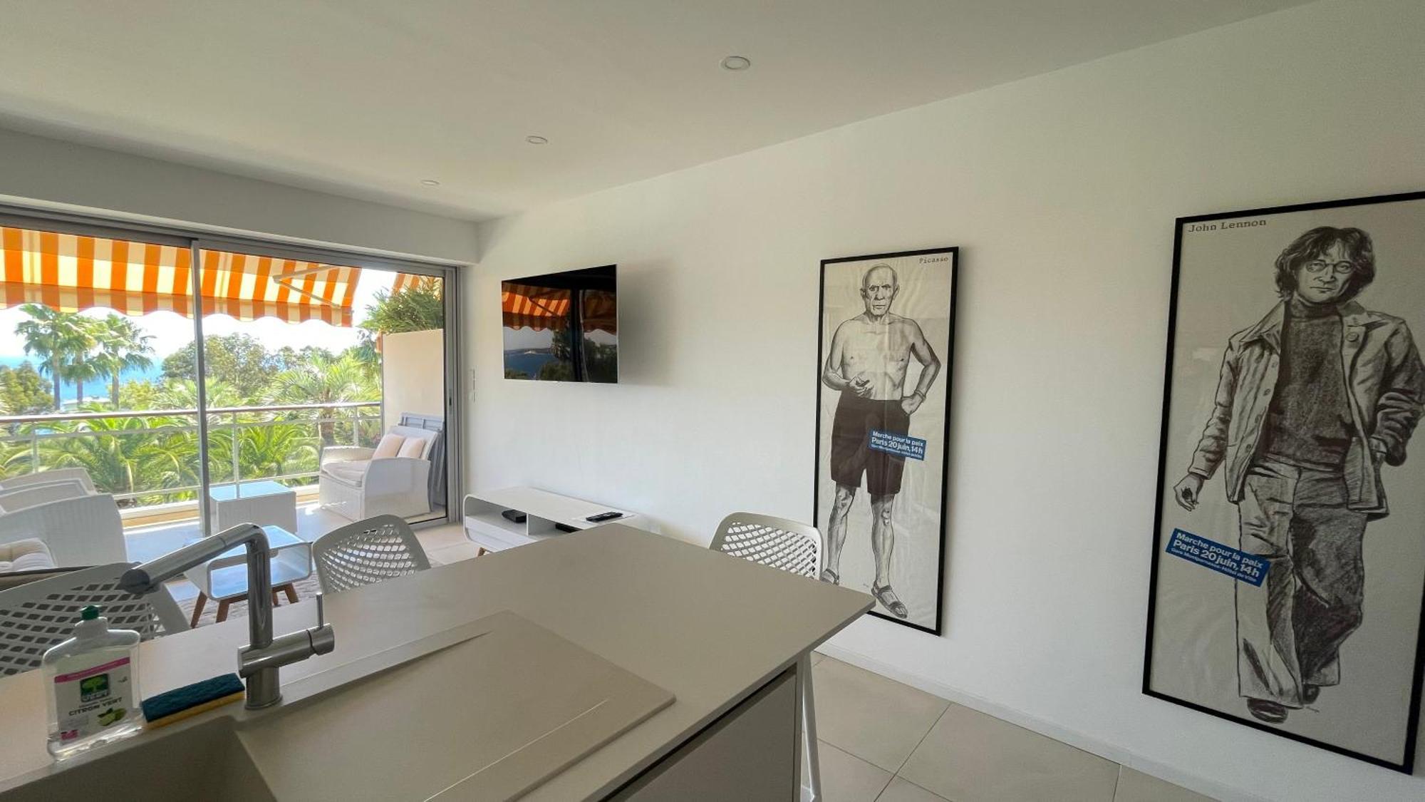 Appartement 2 Chambres Vue Mer Panoramique, Proche Croisette Cannes Vallauris Zewnętrze zdjęcie